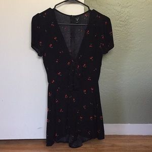 Cherry pattern romper